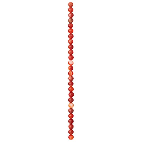 12 Pack: Amber Banded Agate Round Beads, 6mm by Bead Landing™